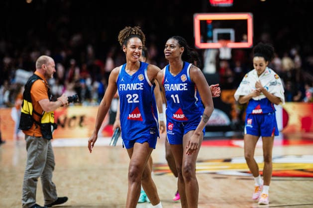FIBA Women’s Basketball World Cup 2026: China vs. France, September 10, 2026; Marieme Badiane (France), 22; Valeriane Ayayi (France), 11; Basketball; FIBA Women’s Basketball World Cup 2026; Final Phase, Quarterfinals: China vs. France on September 10, 2026, at the Uber Arena, Berlin Copyright: xBEAUTIFULxSPORTS Tonhäuserx