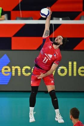 CEV EuroVolley 2026, France - Switzerland , 10 September 2026 Antoine Brizard plays during the CEV EuroVolley 2026 game between France and Switzerland, in Cluj Napoca, Romania, 10 September 2026. Copyright: xAlexxNicodimx