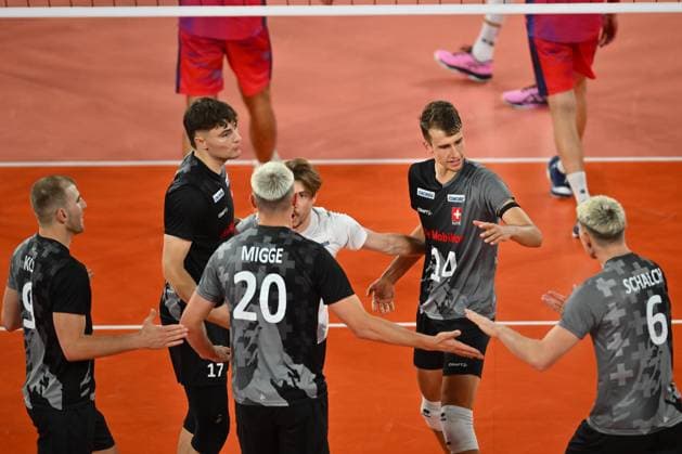 CEV EuroVolley 2026, France - Switzerland , 10 September 2026 Fabrice Egger plays during the CEV EuroVolley 2026 game between France and Switzerland, in Cluj Napoca, Romania, 10 September 2026. Copyright: xAlexxNicodimx