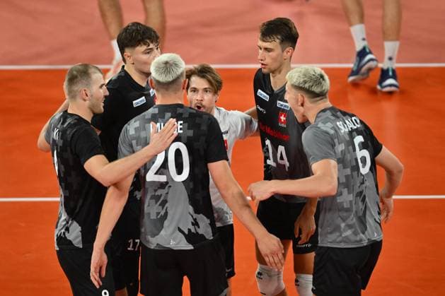 CEV EuroVolley 2026, France - Switzerland , 10 September 2026 Fabrice Egger plays during the CEV EuroVolley 2026 game between France and Switzerland, in Cluj Napoca, Romania, 10 September 2026. Copyright: xAlexxNicodimx