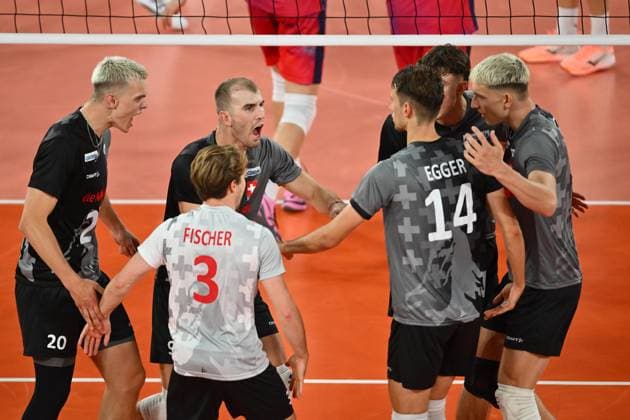 CEV EuroVolley 2026, France - Switzerland , 10 September 2026 Cyril Kolb plays during the CEV EuroVolley 2026 game between France and Switzerland, in Cluj Napoca, Romania, 10 September 2026. Copyright: xAlexxNicodimx