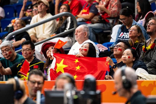 Chinese fans cheer, GER, China vs. France, Basketball, 2026 FIBA Women s World Cup, Quarterfinals, September 10, 2026, GER, China vs. France, Basketball, 2026 FIBA Women s World Cup, Quarterfinals, September 10, 2026, Berlin Copyright: xEibner-Pressefoto MaxxVincenx EP_MVN