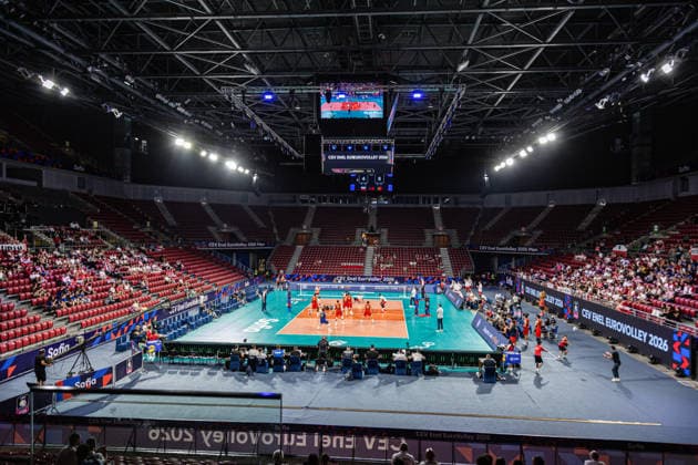 IPA88359266 - General view of Arena 8888 during the CEV Enel Eurovolley 2026 pool phase match between Poland and Portugal at Arena 8888 in Sofia, Bulgaria, on September 10, 2026  Copyright: xIvanxSxIvanov IPAxSportx xx IPA88359266