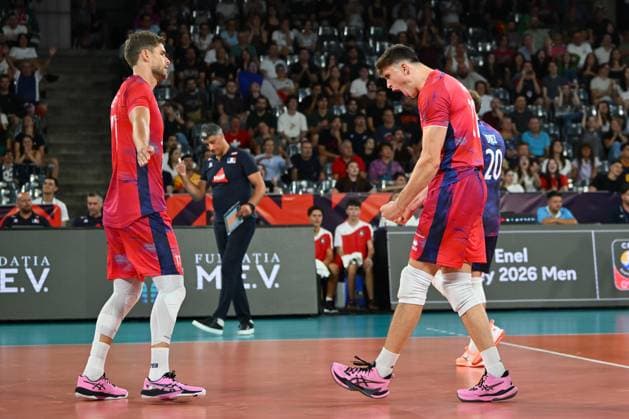 CEV EuroVolley 2026, France - Switzerland , 10 September 2026 Jonas Peter plays during the CEV EuroVolley 2026 game between France and Switzerland, in Cluj Napoca, Romania, 10 September 2026. Copyright: xAlexxNicodimx