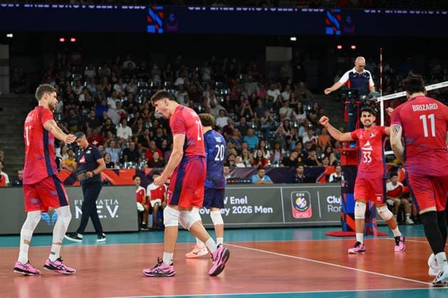CEV EuroVolley 2026, France - Switzerland , 10 September 2026 Jonas Peter plays during the CEV EuroVolley 2026 game between France and Switzerland, in Cluj Napoca, Romania, 10 September 2026. Copyright: xAlexxNicodimx