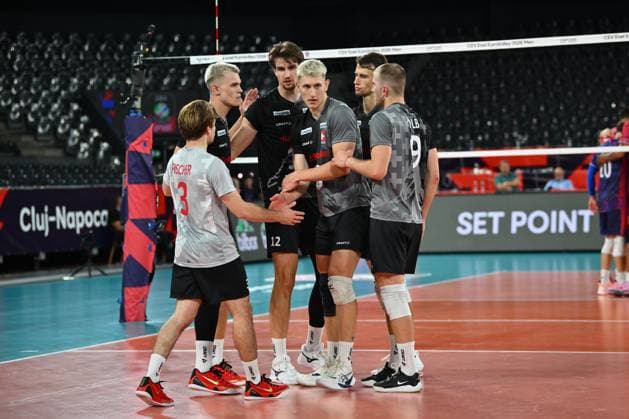 CEV EuroVolley 2026, France - Switzerland , 10 September 2026 Lars Migge plays during the CEV EuroVolley 2026 game between France and Switzerland, in Cluj Napoca, Romania, 10 September 2026. Copyright: xAlexxNicodimx