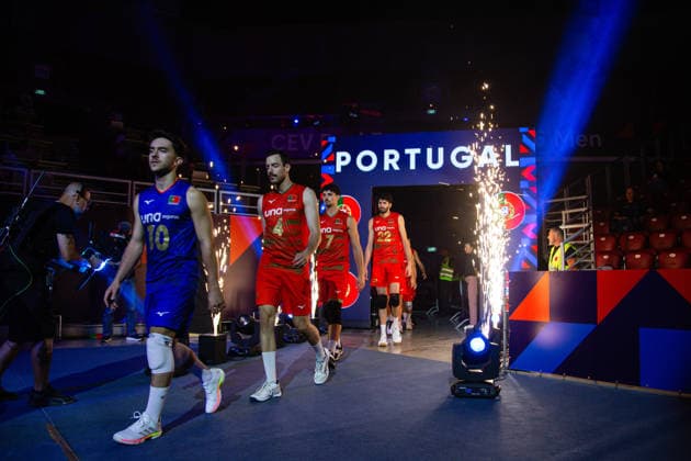 IPA88359270 - The Portuguese team walked out before the CEV Enel Eurovolley 2026 pool phase match between Poland and Portugal at Arena 8888 in Sofia, Bulgaria, on September 10, 2026  Copyright: xIvanxSxIvanov IPAxSportx xx IPA88359270