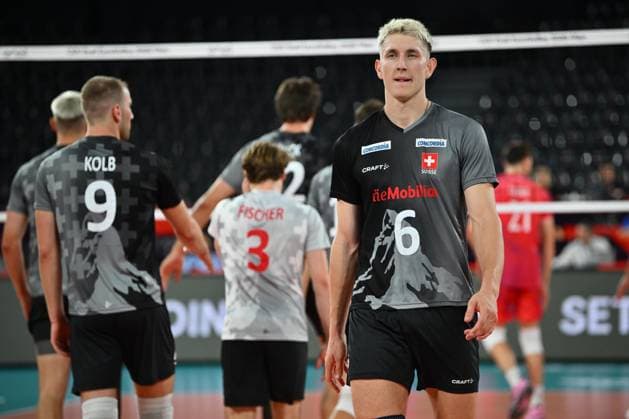 CEV EuroVolley 2026, France - Switzerland , 10 September 2026 Etienne Schalch plays during the CEV EuroVolley 2026 game between France and Switzerland, in Cluj Napoca, Romania, 10 September 2026. Copyright: xAlexxNicodimx