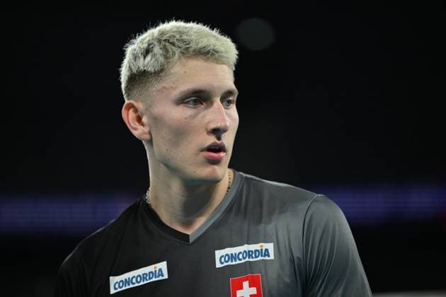 CEV EuroVolley 2026, France - Switzerland , 10 September 2026 Etienne Schalch plays during the CEV EuroVolley 2026 game between France and Switzerland, in Cluj Napoca, Romania, 10 September 2026. Copyright: xAlexxNicodimx