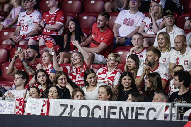 IPA88358977 - Polish fans during the CEV Enel Eurovolley 2026 pool stage match between Poland and Portugal at Arena 8888 in Sofia, Bulgaria, on September 10, 2026  Copyright: xIvanxSxIvanov IPAxSportx xx IPA88358977
