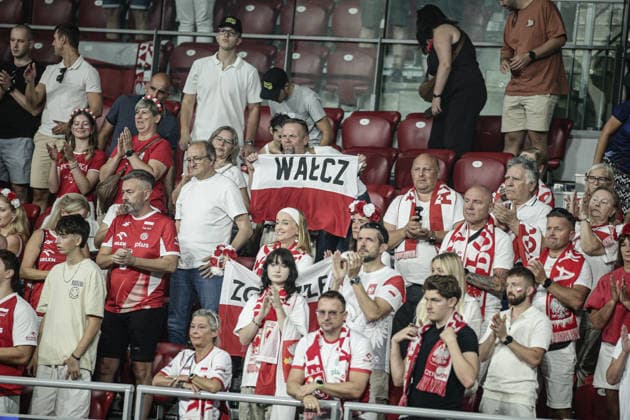 IPA88358979 - Polish fans during the CEV Enel Eurovolley 2026 pool phase match between Poland and Portugal—Arena 8888 in Sofia, Bulgaria, on September 10, 2026  Copyright: xIvanxSxIvanov IPAxSportx xx IPA88358979