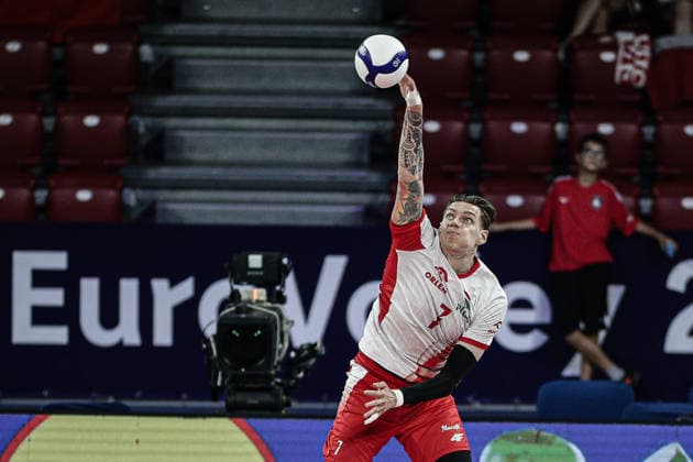 IPA88358980 - Poland s Bart?omiej Lemanski in action during the CEV Enel Eurovolley 2026 pool phase match between Poland and Portugal at Arena 8888 in Sofia, Bulgaria, on September 10, 2026  Copyright: xIvanxSxIvanov IPAxSportx xx IPA88358980