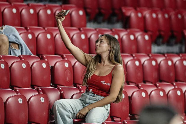 IPA88358988 - Polish fans in the stands before the CEV Enel Eurovolley 2026 pool phase match between Poland and Portugal—Arena 8888 in Sofia, Bulgaria, on September 10, 2026  Copyright: xIvanxSxIvanov IPAxSportx xx IPA88358988
