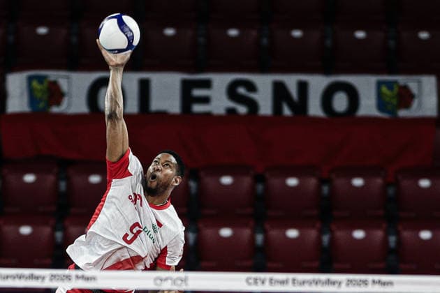 IPA88358990 - Poland s Leon Venero in action during the CEV Enel Eurovolley 2026 pool phase match between Poland and Portugal at Arena 8888 in Sofia, Bulgaria, on September 10, 2026  Copyright: xIvanxSxIvanov IPAxSportx xx IPA88358990