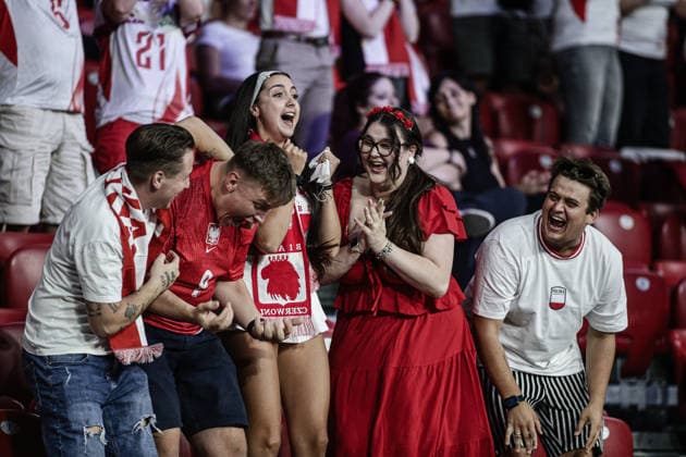 IPA88358994 - Polish fans during the CEV Enel Eurovolley 2026 pool stage match between Poland and Portugal—Arena 8888 in Sofia, Bulgaria, on September 10, 2026  Copyright: xIvanxSxIvanov IPAxSportx xx IPA88358994