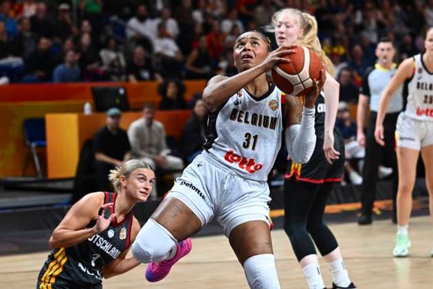 Belgium v Germany - FIBA Women s Basketball World Cup 2026 Quarter-Final BERLIN, GERMANY - SEPTEMBER 10 : Lisowa Mbaka Maxuella small forward of Belgium during the FIBA Women s Basketball World Cup quarter final match between Belgium and Germany in Berlin on September 10, 2026 in Berlin, Germany, 10 09 2026 Berlin Germany  Copyright: xVincentxKalutx