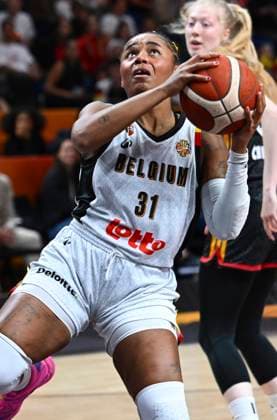 Belgium v Germany - FIBA Women s Basketball World Cup 2026 Quarter-Final BERLIN, GERMANY - SEPTEMBER 10 : Lisowa Mbaka Maxuella small forward of Belgium during the FIBA Women s Basketball World Cup quarter final match between Belgium and Germany in Berlin on September 10, 2026 in Berlin, Germany, 10 09 2026 Berlin Germany  Copyright: xVincentxKalutx