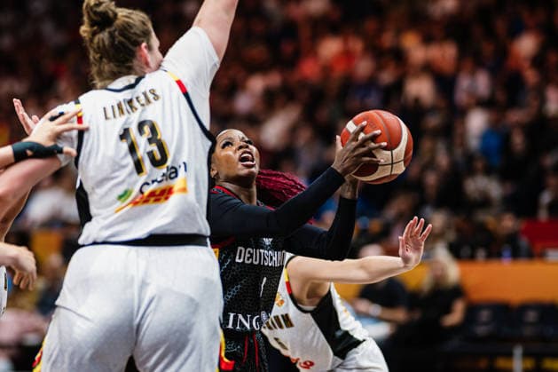 FIBA Women’s Basketball World Cup 2026: Belgium vs. Germany, September 10, 2026; Alexis Peterson (Germany), Basketball, FIBA Women’s Basketball World Cup 2026, Final Phase, Quarterfinals: Belgium vs. Germany on September 10, 2026, at the Uber Arena, Berlin Copyright: xBEAUTIFULxSPORTS Tonhäuserx