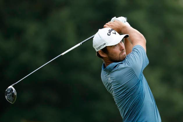 FRANKLIN, TN - SEPTEMBER 10: Jeremy Gandon watches his tee shot on No. 18 during the opening round of the Simmons Bank Open for the Snedeker Foundation, September 10, 2026, at Vanderbilt Legends Club in Franklin, Tennessee. (Photo by Matthew Maxey Icon Sportswire) GOLF: SEP 10 Korn Ferry Tour Simmons Bank Open EDITORIAL USE ONLY Icon260910009