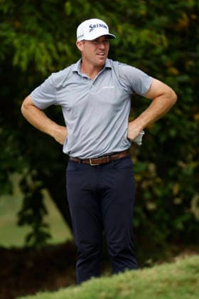 FRANKLIN, TN - SEPTEMBER 10: Robby Shelton studies a shot from the rough on No. 17 during the opening round of the Simmons Bank Open for the Snedeker Foundation, September 10, 2026, at Vanderbilt Legends Club in Franklin, Tennessee. (Photo by Matthew Maxey Icon Sportswire) GOLF: SEP 10 Korn Ferry Tour Simmons Bank Open EDITORIAL USE ONLY Icon260910016