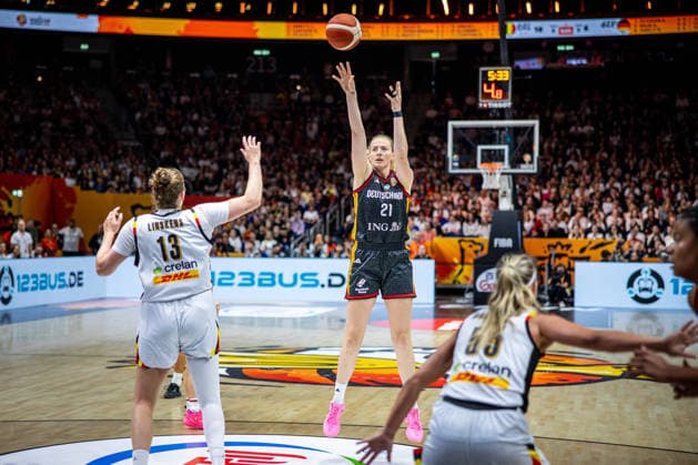 Basketball Berlin, September 10, 2026 FIBA Women’s Basketball World Cup Germany 2026 Quarterfinals Belgium BEL Germany GER Marie Gülich, Germany, No. 21 Gulich