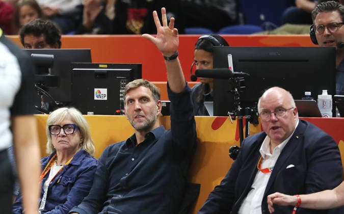 Dirk Nowitzki and DBB President Ingo Weiss are eagerly anticipating the FIBA Women s Basketball World Cup, Season 2026–2027, October 9, 2026: Belgium (BEL) vs. DBB Germany (GER)