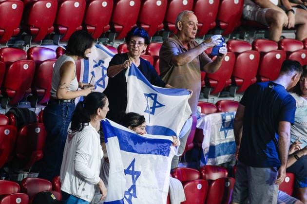 IPA88363045 - Israeli fans during the CEV Enel Eurovolley 2026 pool phase match between Israel and Ukraine at Arena 8888 in Sofia, Bulgaria, on September 10, 2026  Copyright: xIvanxSxIvanov IPAxSportx xx IPA88363045