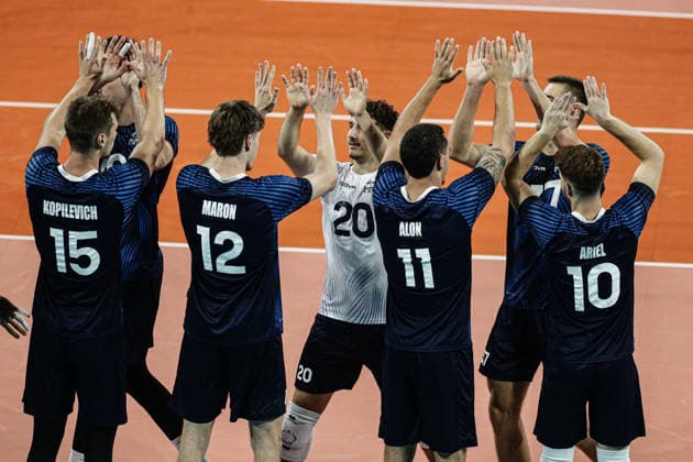 IPA88363048 - Team Israel before the CEV Enel Eurovolley 2026 pool phase match between Israel and Ukraine—Arena 8888 in Sofia, Bulgaria, on September 10, 2026  Copyright: xIvanxSxIvanov IPAxSportx xx IPA88363048