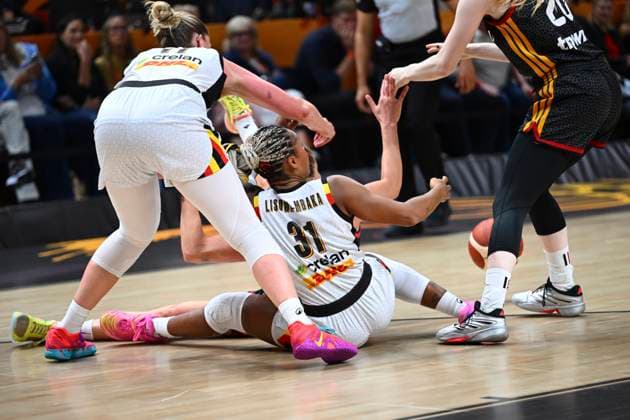 Belgium v Germany - FIBA Women s Basketball World Cup 2026 Quarter-Final BERLIN, GERMANY - SEPTEMBER 10 : Lisowa Mbaka Maxuella small forward of Belgium during the FIBA Women s Basketball World Cup quarter final match between Belgium and Germany in Berlin on September 10, 2026 in Berlin, Germany, 10 09 2026 Berlin Germany  Copyright: xVincentxKalutx