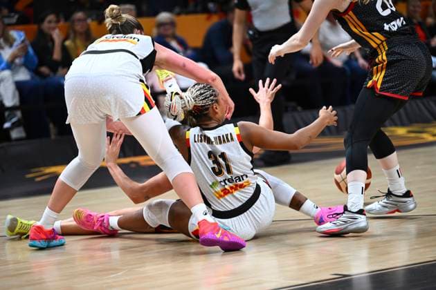 Belgium v Germany - FIBA Women s Basketball World Cup 2026 Quarter-Final BERLIN, GERMANY - SEPTEMBER 10 : Lisowa Mbaka Maxuella small forward of Belgium during the FIBA Women s Basketball World Cup quarter final match between Belgium and Germany in Berlin on September 10, 2026 in Berlin, Germany, 10 09 2026 Berlin Germany  Copyright: xVincentxKalutx