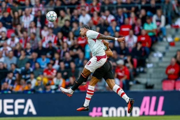 EINDHOVEN , 10-09-2026 , Philips stadium, season 2026 2027 , UEFA Champions League football , match between PSV and Shakhtar Donetsk, picture shows Shakhtar Donetsk player Kaua Elias PSV - Shakhtar Donetsk  x206824611x Copyright: