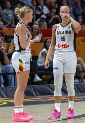 Belgium s Julie Allemand and Belgium s Julie Vanloo look dejected during a basketball game between Germany and Belgium national team, Nationalteam Belgian Cats, a quarter final game at the FIBA Women s Basketball World Cup, on Thursday 10 September 2026, in Berlin, Germany. The FIBA Women s Basketball World Cup takes place in Berlin from 4 to 13 September 2026. VIRGINIExLEFOUR  x185875734x