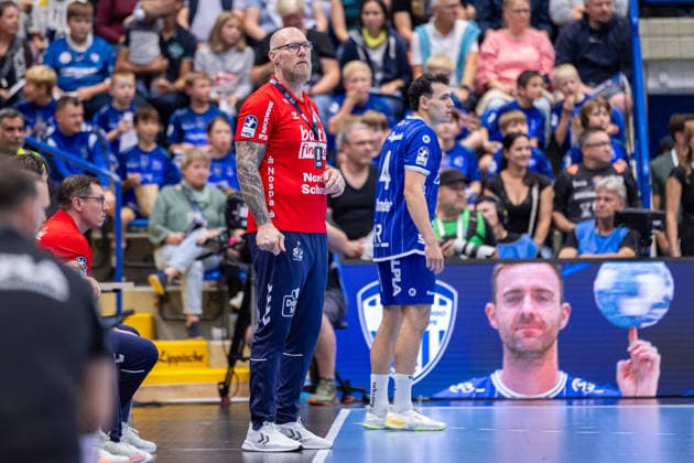 Ales Pajovic, SG Flensburg Handewitt, Coach (GER), TBV Lemgo Lippe vs. SG Flensburg Handewitt, Handball, 1st Bundesliga, Matchday 4, 2026–2027 Season, September 10, 2026 GER, TBV Lemgo Lippe vs. SG Flensburg Handewitt, Handball, 1st Bundesliga, Matchday 4, 2026–2027 season, September 10, 2026 Lemgo Copyright: xEibner-Pressefoto JanxRollingerx EP_JSK