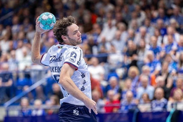 Niclas Kirkelokke, SG Flensburg Handewitt, 5th in goal-scoring (GER), TBV Lemgo Lippe vs. SG Flensburg Handewitt, Handball, 1st Bundesliga, Matchday 4, 2026–2027 season, September 10, 2026 GER, TBV Lemgo Lippe vs. SG Flensburg Handewitt, Handball, 1st Bundesliga, Matchday 4, 2026–2027 season, September 10, 2026 Lemgo Copyright: xEibner-Pressefoto JanxRollingerx EP_JSK