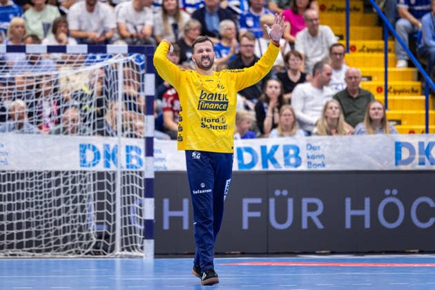 Benjamin Buric, SG Flensburg Handewitt, reacts angrily on September 1, GER, TBV Lemgo Lippe vs. SG Flensburg Handewitt, Handball, Bundesliga 1, Matchday 4, 2026–2027 season, September 10, 2026 GER, TBV Lemgo Lippe vs. SG Flensburg Handewitt, Handball, 1st Bundesliga, Matchday 4, 2026–2027 season, September 10, 2026 Lemgo Copyright: xEibner-Pressefoto JanxRollingerx EP_JSK