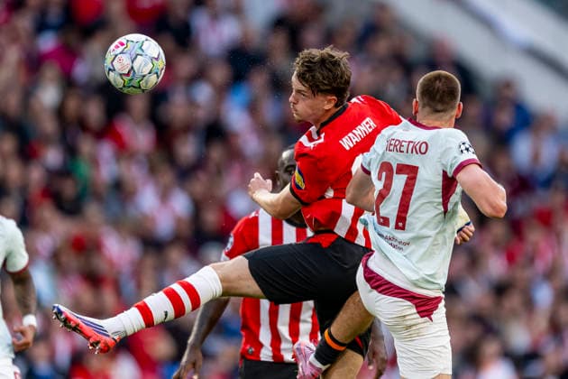 EINDHOVEN: PSV Eindhoven midfielder Paul Wanner during the UEFA Champions League match between PSV and Shakhtar Donetsk at Philips Stadion on September 10, 2026, in Eindhoven, the Netherlands. Photo by DeFodi Images