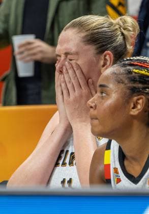 Belgium s Emma Meesseman looks dejected after losing a basketball game between Germany and Belgium national team, Nationalteam Belgian Cats, a quarter final game at the FIBA Women s Basketball World Cup, on Thursday 10 September 2026, in Berlin, Germany. The FIBA Women s Basketball World Cup takes place in Berlin from 4 to 13 September 2026. VIRGINIExLEFOUR  x185879681x