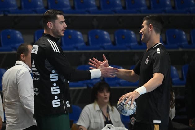 PARTIZAN vs FUCHSE BERLIN Mijajlo Marsenic and NIKOLA CRNOGLAVAC handball Partizan vs Fuschse Berlin EHF Champions league at Aleksandar Nikolic Pionir arena, Belgrade 10.09.2026 Foto: HANDBALL, PARTIZAN, FUCHSE BERLIN, EHF CHAMPIONS LEAGUE Belgrade Aleksandar Nikolic Pionir arena Serbia Copyright: xMarkoxMetlas xMNxPressx