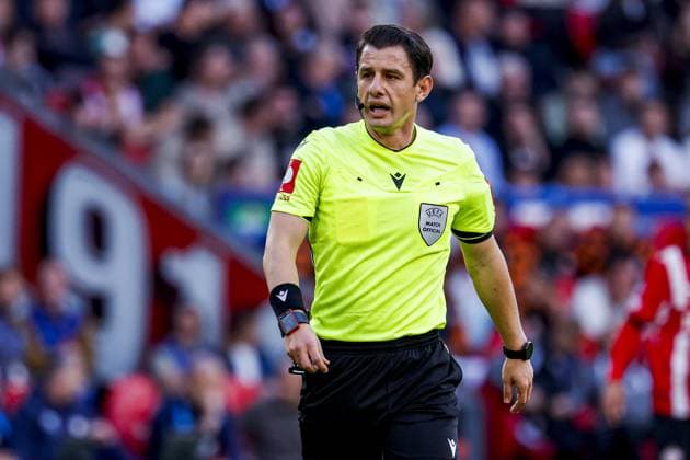 EINDHOVEN - Referee Umut Meler for the UEFA Champions League match between PSV Eindhoven and Shakhtar Donetsk at the Philips Stadium on 10 September 2026 in Eindhoven, the Netherlands. MARCEL TER BALS ANP UEFA Champions League 2026 27 xVIxANPxSportx xMarcelxterxBalsxIVx 567919343 originalFilename: 567919343.jpg