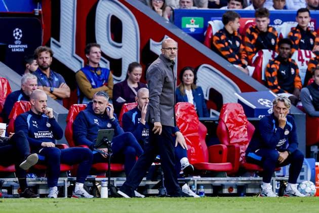 EINDHOVEN - PSV Eindhoven head coach Peter Bosz before the UEFA Champions League match between PSV Eindhoven and Shakhtar Donetsk at the Philips Stadium on September 10, 2026 in Eindhoven, the Netherlands. MARCEL TER BALS ANP UEFA Champions League 2026 27 xVIxANPxSportx xMarcelxterxBalsxIVx 567919376 originalFilename: 567919376.jpg