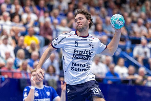 Niclas Kirkelokke, SG Flensburg Handewitt, 5th in goal-scoring (GER), TBV Lemgo Lippe vs. SG Flensburg Handewitt, Handball, 1st Bundesliga, Matchday 4, 2026–2027 season, September 10, 2026 GER, TBV Lemgo Lippe vs. SG Flensburg Handewitt, Handball, 1st Bundesliga, Matchday 4, 2026–2027 season, September 10, 2026 Lemgo Copyright: xEibner-Pressefoto JanxRollingerx EP_JSK