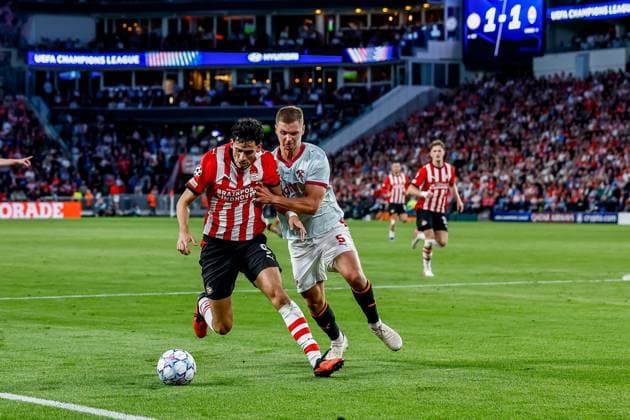 EINDHOVEN , 10-09-2026 , Philips stadium, season 2026 2027 , UEFA Champions League football , match between PSV and Shakhtar Donetsk, picture shows PSV player Ricardo Pepi PSV - Shakhtar Donetsk  x206827461x Copyright: