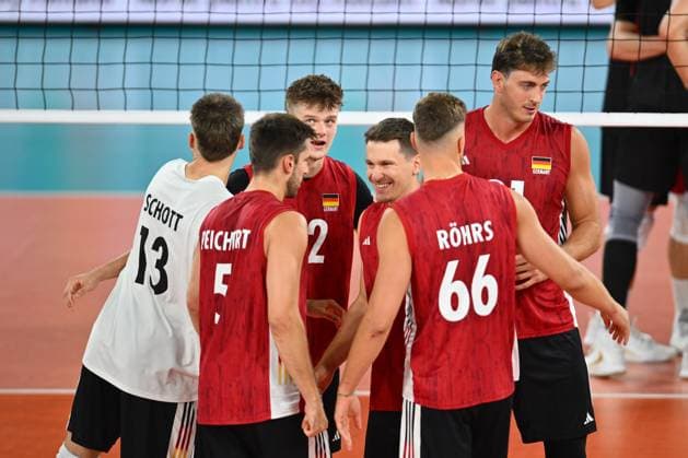 CEV EuroVolley 2026, Turkiye vs Germany , 10 September 2026 Johannes Tille of Germany plays during the anthem during the CEV EuroVolley 2026 game between Turkiye and Germany, in Cluj Napoca, Romania, 10 September 2026. Copyright: xAlexxNicodimx