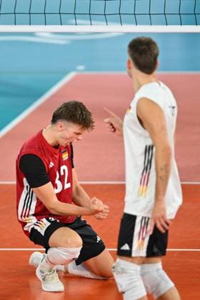 CEV EuroVolley 2026, Turkiye vs Germany , 10 September 2026 Theo Mohwinkel of Germany plays during the anthem during the CEV EuroVolley 2026 game between Turkiye and Germany, in Cluj Napoca, Romania, 10 September 2026. Copyright: xAlexxNicodimx