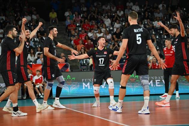 Turkiye v Germany - CEV EuroVolley 2026 Men CLUJ-NAPOCA, ROMANIA - SEPTEMBER 10: Turkiye’s Murat Yenipazar stands during the national anthem before the CEV EuroVolley 2026 match between Turkiye and Germany in Cluj-Napoca, Romania, on September 10, 2026. Alex Nicodim Anadolu Cluj-napoca Romania. Editorial use only. Please get in touch for any other usage.  Copyright: x2026xAnadoluxAlexxNicodimx