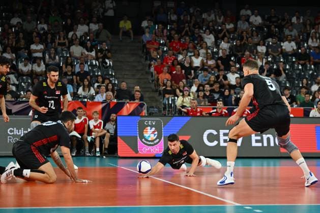 Turkiye v Germany - CEV EuroVolley 2026 Men CLUJ-NAPOCA, ROMANIA - SEPTEMBER 10: Turkiye’s Murat Yenipazar stands during the national anthem before the CEV EuroVolley 2026 match between Turkiye and Germany in Cluj-Napoca, Romania, on September 10, 2026. Alex Nicodim Anadolu Cluj-napoca Romania. Editorial use only. Please get in touch for any other usage.  Copyright: x2026xAnadoluxAlexxNicodimx