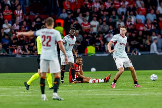EINDHOVEN , 10-09-2026 , Philips stadium, season 2026 2027 , UEFA Champions League football , match between PSV and Shakhtar Donetsk, picture shows PSV player Armando Obispo PSV - Shakhtar Donetsk  x206827830x Copyright: