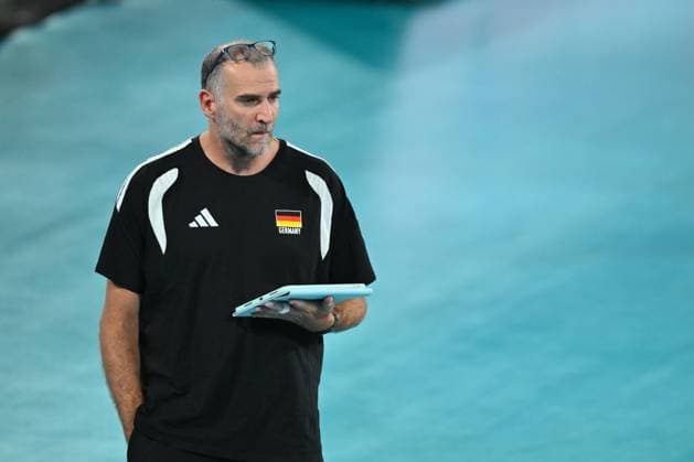 CEV EuroVolley 2026, Turkiye vs Germany , 10 September 2026 Massino Botti Germany head coach reacts during the anthem during the CEV EuroVolley 2026 game between Turkiye and Germany, in Cluj Napoca, Romania, 10 September 2026. Copyright: xAlexxNicodimx