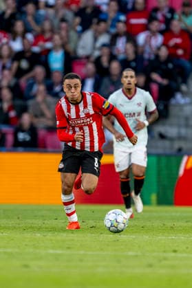EINDHOVEN: PSV Eindhoven defender Sergino Dest during the UEFA Champions League match between PSV and Shakhtar Donetsk at Philips Stadion on September 10, 2026, in Eindhoven, the Netherlands. Photo by DeFodi Images