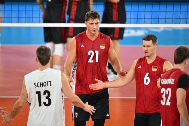 CEV EuroVolley 2026, Turkiye vs Germany , 10 September 2026 Tobias Krick of Germany reacts during the anthem during the CEV EuroVolley 2026 game between Turkiye and Germany, in Cluj Napoca, Romania, 10 September 2026. Copyright: xAlexxNicodimx